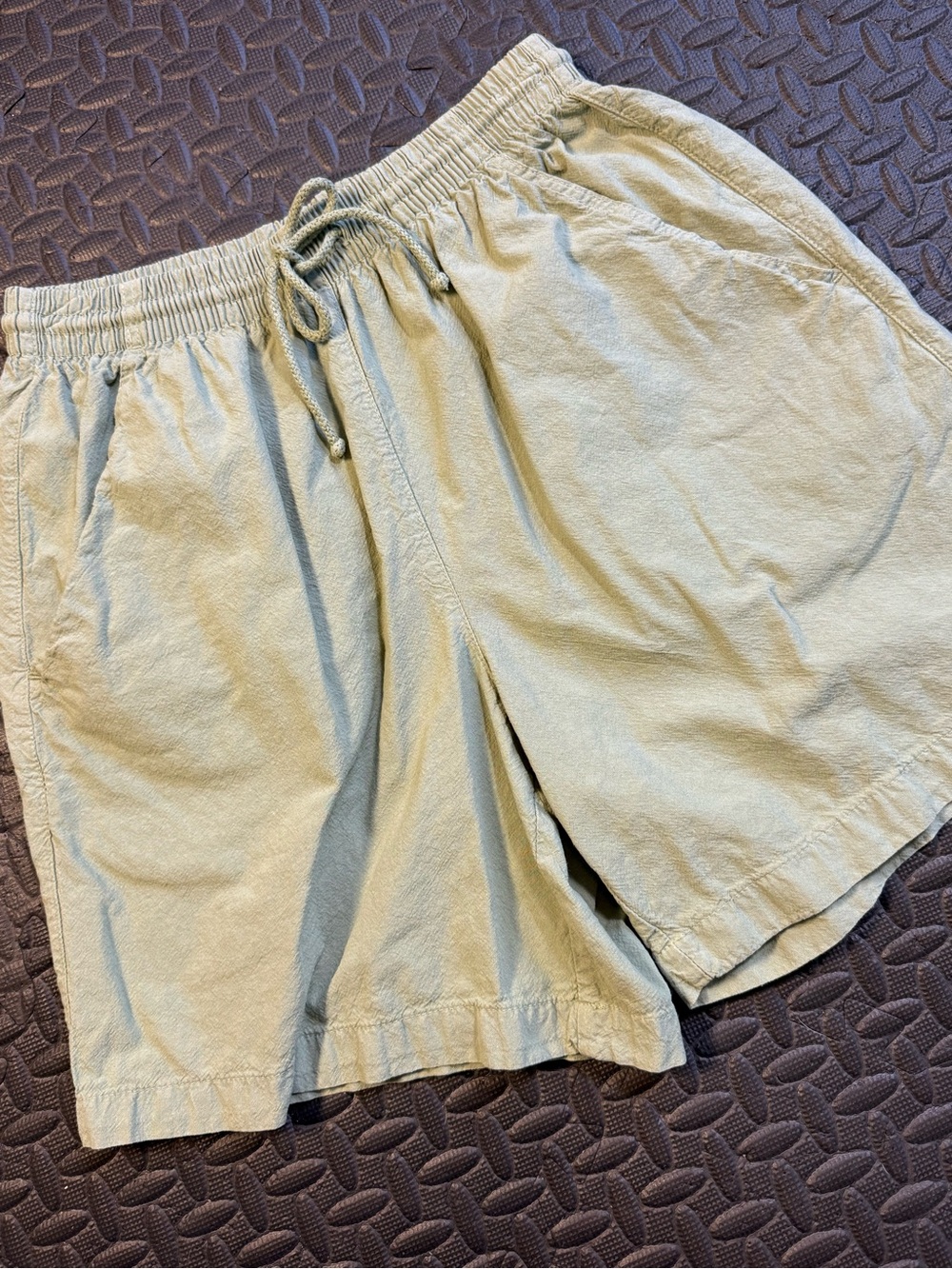 Erika Women’s Small Sage Green Cotton Pull On Shorts Elastic Waist